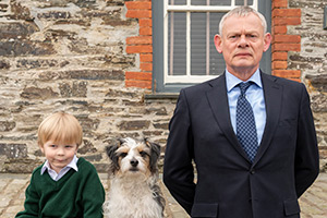 Doc Martin. Image shows left to right: James Henry (Elliott Blake), Dr Martin Ellingham (Martin Clunes)