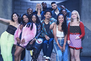 Don't Hate The Playaz. Image shows from L to R: Snoochie Shy, London Hughes, Darren Harriott, Lady Leshurr, Jenny Bede, Shortee Blitz, Jordan Stephens, Kae Kurd, Maya Jama, Yxng Bane, Amelia Dimoldenberg