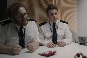 Don't Overthink It. Image shows left to right: Mad Cop (Sam O'Leary), Good Cop (Chris Cantrill)