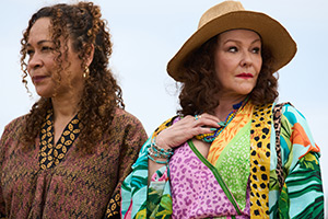 Dreamland. Image shows left to right: Diane (Martina Laird), Cheryl (Frances Barber)