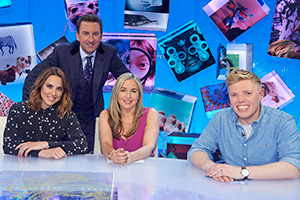 Duck Quacks Don't Echo. Image shows from L to R: Melanie Chisholm, Lee Mack, Victoria Coren Mitchell, Rob Beckett. Copyright: Magnum Media