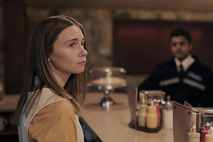 The End Of The F***ing World. Image shows from L to R: Alyssa (Jessica Barden), Sid (Divian Ladwa)