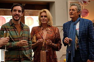 Finding Alice. Image shows from L to R: Dan (Jamie Wilkes), Sarah (Joanna Lumley), Roger (Nigel Havers)