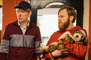 Frank Of Ireland. Image shows from L to R: Doofus (Domhnall Gleeson), Frank (Brian Gleeson). Copyright: Merman