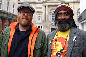 Frankie Boyle's Tour Of Scotland. Image shows from L to R: Frankie Boyle, Graham Campbell