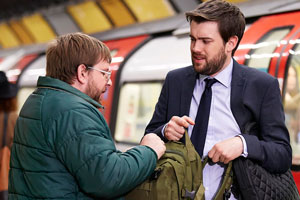 Fresh Meat. Image shows from L to R: Howard (Greg McHugh), JP (Jack Whitehall). Copyright: Objective Productions / Lime Pictures