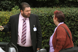 Going Forward. Image shows from L to R: Hilary Loftus (Ricky Grover), Kim Wilde (Jo Brand)