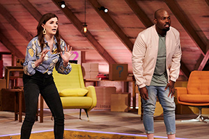 Guessable?. Image shows from L to R: Aisling Bea, Darren Harriott. Copyright: Tuesday's Child