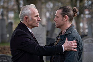 Guilt. Image shows left to right: Max McCall (Mark Bonnar), Jake McCall (Jamie Sives)