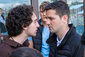 G'wed. Image shows left to right: Thomas (Campbell Wallace), Lewis (Paddy Rowan)