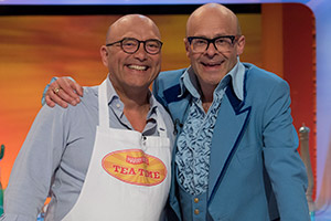 Harry Hill's Tea Time. Image shows from L to R: Gregg Wallace, Harry Hill. Copyright: Nit TV