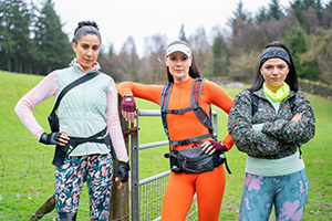 Henpocalypse!. Image shows left to right: Nesbitt (Mariam Haque), Leonie (Catherine Ayers), Kelly (Roya Amini)