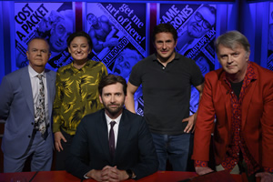 Have I Got News For You. Image shows from L to R: Ian Hislop, Zoe Lyons, David Tennant, Johnny Mercer, Paul Merton