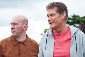 Hoff The Record. Image shows from L to R: Kurt (Alex Macqueen), Hoff (David Hasselhoff). Copyright: Me & You Productions