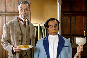 Horrible Histories. Image shows from L to R: Richard David-Caine, Enema Patient (Sanjeev Bhaskar). Copyright: Lion Television