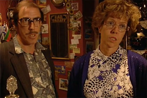 Human Remains. Image shows left to right: Gordon Budge (Rob Brydon), Sheila Budge (Julia Davis)