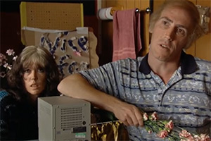 Human Remains. Image shows left to right: Ray (Julia Davis), Les (Rob Brydon)