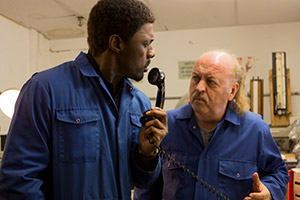 In The Long Run. Image shows from L to R: Walter (Idris Elba), Bagpipes (Bill Bailey)