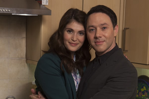 Inside No. 9. Image shows from L to R: Gerri (Gemma Arterton), Tom (Reece Shearsmith). Copyright: BBC