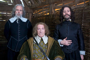 Inside No. 9. Image shows from L to R: Mr Clarke (Steve Pemberton), Sir Andrew Pike (David Warner), Mr Warren (Reece Shearsmith). Copyright: BBC