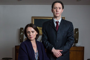 Inside No. 9. Image shows from L to R: Louise (Keeley Hawes), David (Reece Shearsmith). Copyright: BBC