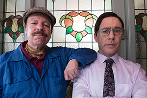 Inside No. 9. Image shows left to right: Barry Styles (Steve Pemberton), Gareth Beckman (Reece Shearsmith)