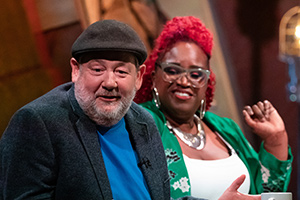 The Island. Image shows from L to R: Johnny Vegas, Ninia Benjamin