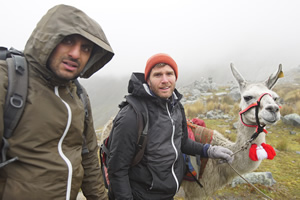 Joel & Nish Vs The World. Image shows from L to R: Nish Kumar, Joel Dommett. Copyright: Rumpus Media