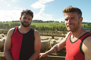 Joel & Nish Vs The World. Image shows from L to R: Nish Kumar, Joel Dommett. Copyright: Rumpus Media