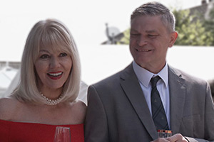 Joey's. Image shows left to right: Elaine Thompson (Carol May), Terence Thompson (Robbie James-Williamson)