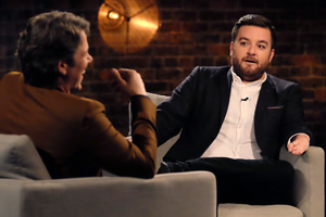 John Bishop In Conversation With.... Image shows from L to R: John Bishop, Alex Brooker. Copyright: Lola Entertainment