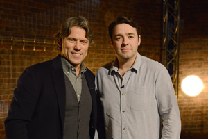 John Bishop In Conversation With.... Image shows from L to R: John Bishop, Jason Manford. Copyright: Lola Entertainment