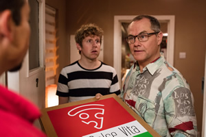 Josh. Image shows from L to R: Josh (Josh Widdicombe), Geoff (Jack Dee). Copyright: BBC