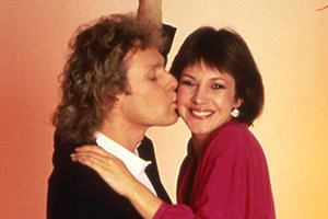 Just Good Friends. Image shows left to right: Vince Pinner (Paul Nicholas), Penny Warrender (Jan Francis)