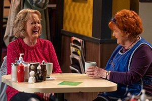 Kate & Koji. Image shows from L to R: Joyce (Susie Blake), Kate (Brenda Blethyn)