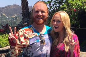 Keith Lemon: Coming In America. Image shows from L to R: Leigh Francis, Emma Bunton. Copyright: Talkback