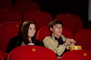 Ladhood. Image shows from L to R: Katie (Tilly Steele), Young Liam (Oscar Kennedy)