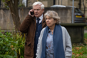 Last Tango In Halifax. Image shows from L to R: Alan (Derek Jacobi), Celia (Anne Reid)