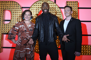 Live At The Apollo. Image shows from L to R: Jessica Fostekew, Darren Harriott, Stephen Bailey. Copyright: Open Mike Productions