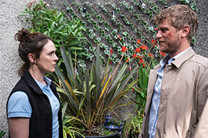 The Lovers. Image shows left to right: Janet (Roisin Gallagher), Seamus (Johnny Flynn)