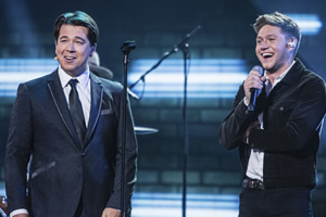 Michael McIntyre's Big Show. Image shows from L to R: Michael McIntyre, Niall Horan. Copyright: Hungry McBear