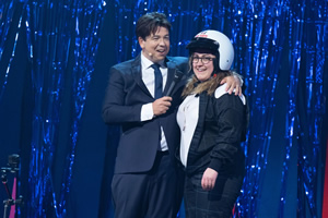 Michael McIntyre's Big Show. Image shows from L to R: Michael McIntyre, Lauren Bartlett. Copyright: Hungry McBear