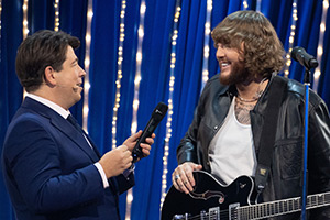 Michael McIntyre's Big Show. Image shows left to right: Michael McIntyre, James Arthur