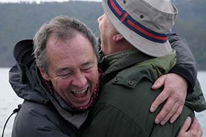 Mortimer & Whitehouse: Gone Fishing. Image shows from L to R: Paul Whitehouse, Bob Mortimer. Copyright: Owl Power