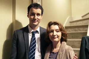 Mum. Image shows from L to R: Jason (Sam Swainsbury), Cathy (Lesley Manville)