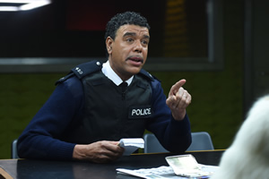 Murder In Successville. Chris Kamara. Copyright: Tiger Aspect Productions