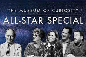 The Museum Of Curiosity. Image shows from L to R: John Lloyd, Jo Brand, Sally Phillips, Jimmy Carr, Lee Mack. Copyright: BBC