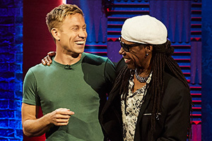 Never Mind The Buzzcocks. Image shows from L to R: Russell Howard, Nile Rodgers