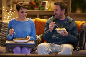 Not Going Out. Image shows from L to R: Lucy (Sally Bretton), Lee (Lee Mack)