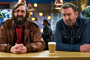 Not Going Out. Image shows from L to R: Keith (Joe Wilkinson), Lee (Lee Mack)